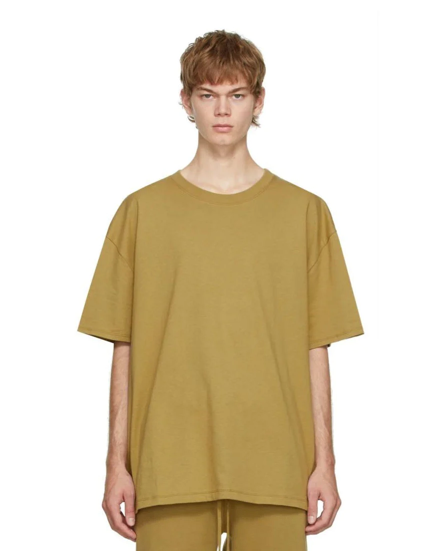 Fear Of God Essentials Summer Back Logo Tee In Amber