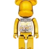 Bearbrick MY FIRST BE@RBRICK INNERSECT 100% & 400% Set Gold/Silver