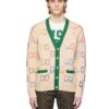 Gucci Beige Lunar New Year 'Gucci Tiger' GG Cardigan