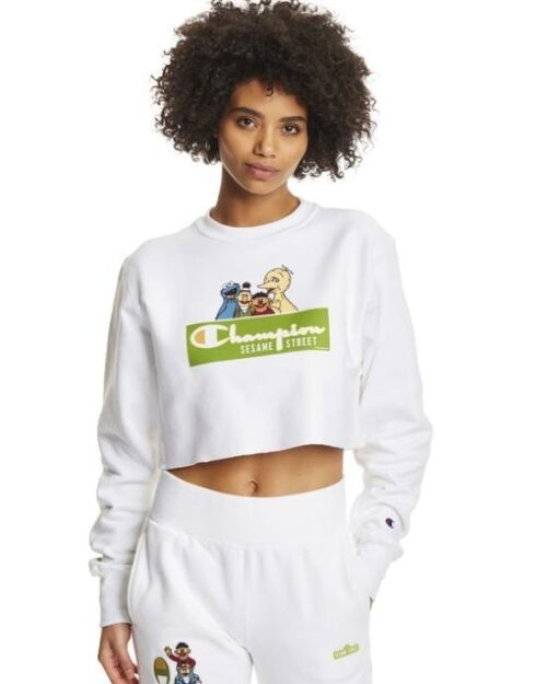 Champion Exclusive Sesame Street Reverse Weave Cut-Off Crew