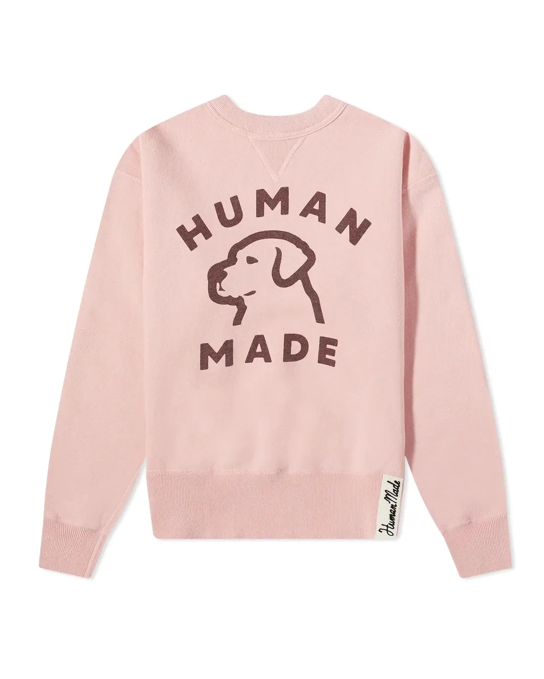 Human Made Pink Bulldog Crew Neck Sweatshirt