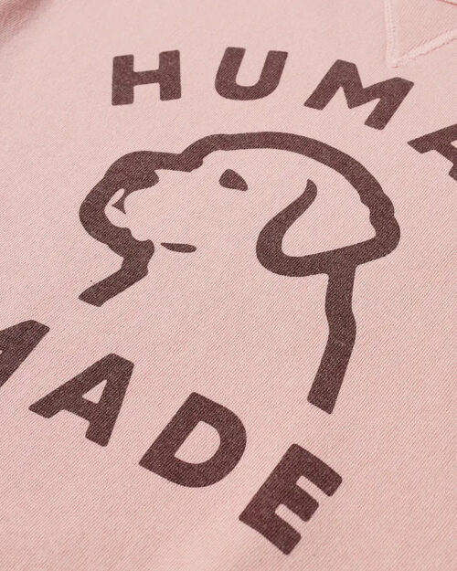 Human Made Pink Bulldog Crew Neck Sweatshirt