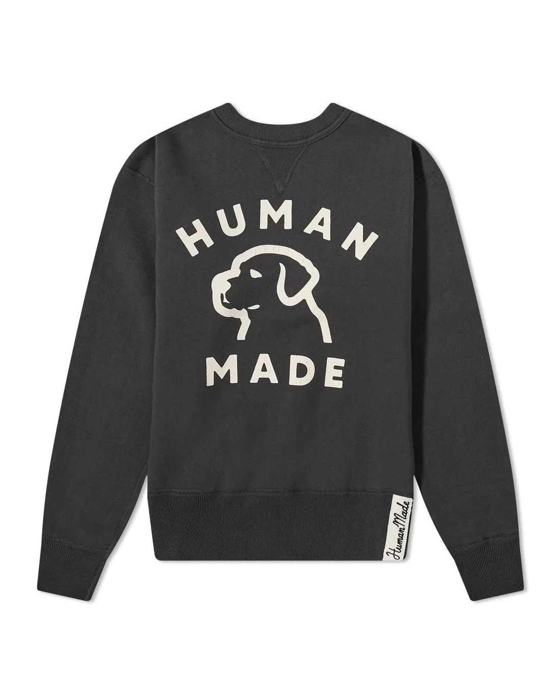 Human Made Black Bulldog Crew Neck Sweatshirt