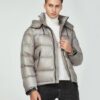 Mackage Jonas Foil Shield Down Jacket In Grey