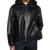 Prada Men's Logo Embossed Hooded Zipped Jacke