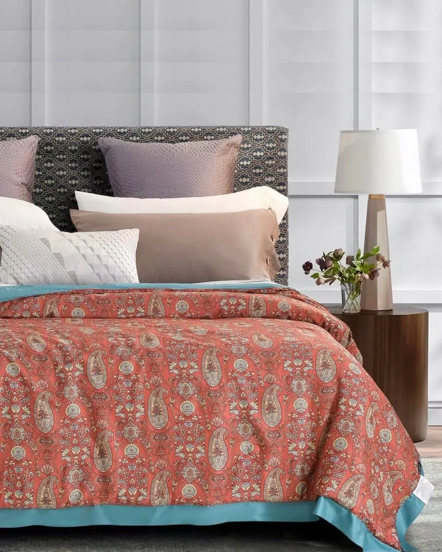 Ralph Lauren Home Paisley Series Cool Comforter In Soft Red Multi