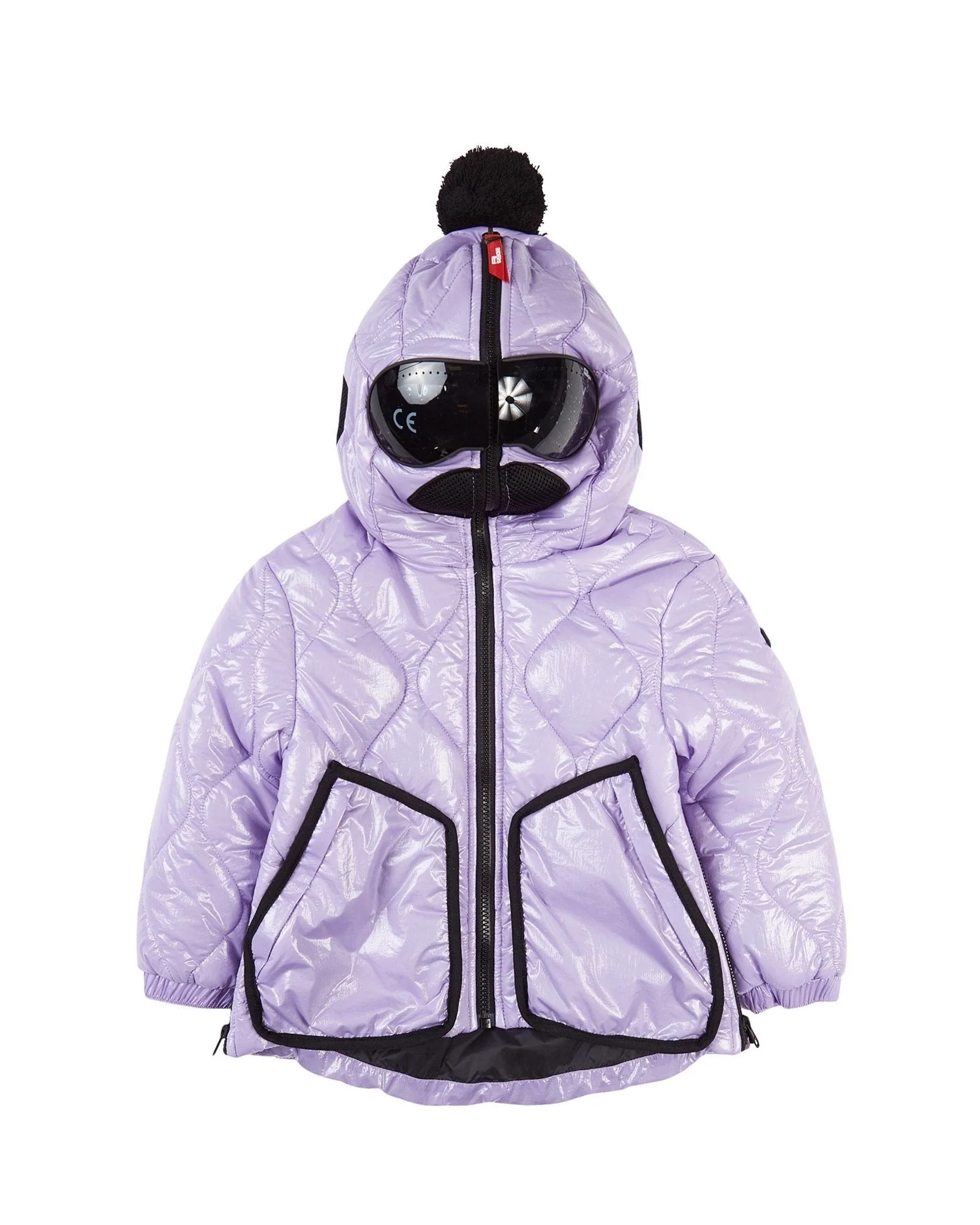 Ai Riders Purple Pom Pom Google Ski Jacket
