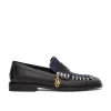 JW Anderson Black & Navy Loafers Flat Stitch