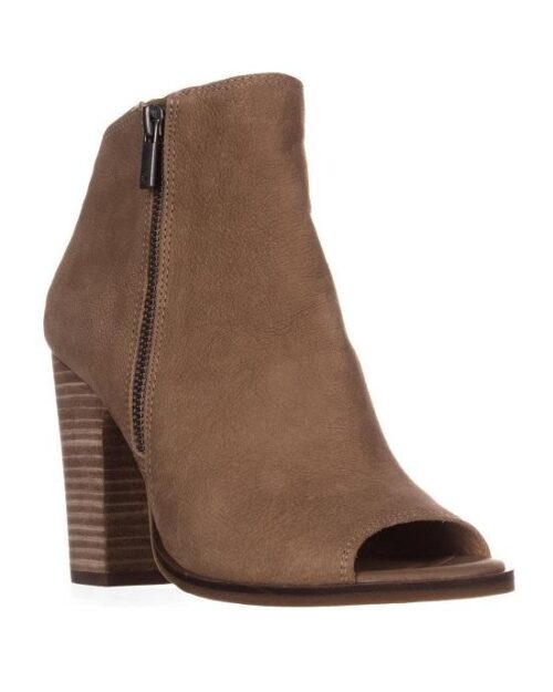 Lucky Brand Lamija Peep-Toe Ankle Booties, Sesame