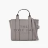 Marc Jacobs The Leather Mini Tote Bag In Cement