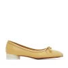 MM6 Maison Margiela Yellow Leather Ballerina Flats