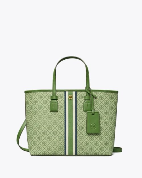Tory Burch T Monogram Coated Canvas Small Tote Bag
