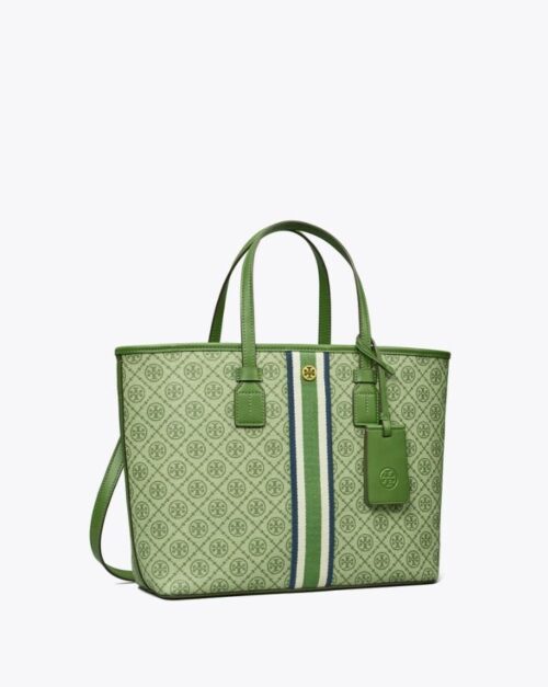 Tory Burch T Monogram Coated Canvas Small Tote Bag