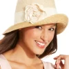 Nine West Pink Packable Flower Cloche Hat