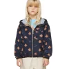 Palm Angels Kids Navy All Over Bear Windbreaker Jacket