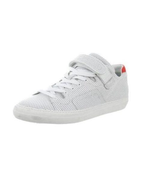 Pierre Hardy Men's White Perforated Leather Low-top Sneakers