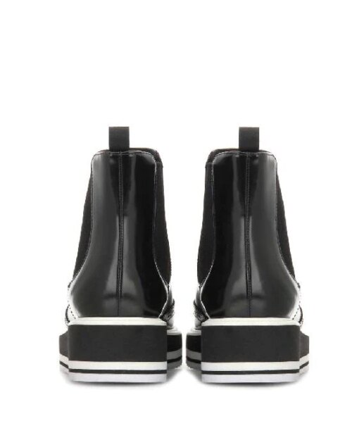 Prada Micro-Sole Wing-Tip Chelsea Boot, Black (Nero)