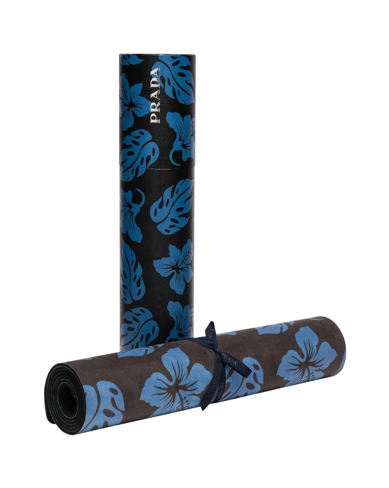 Prada Blue Flowers Yoga Mat