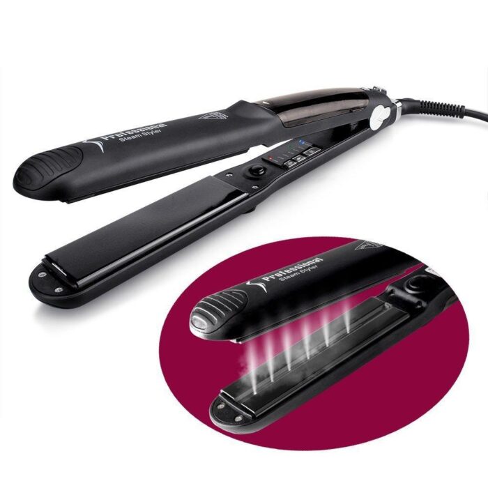 Professional Steam Hair Straightener Ceramic Vapor Hair Flat Iron
