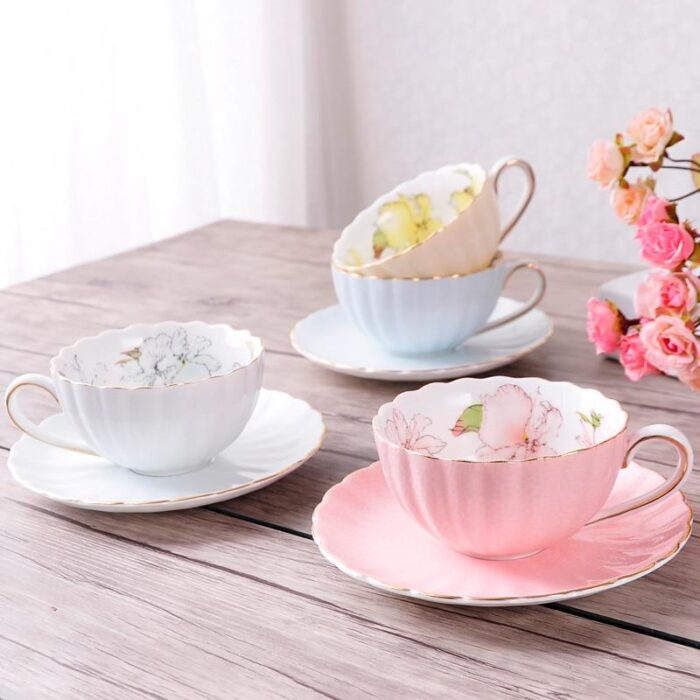 British High-Grade Bone China Coffee Cup Set