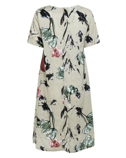 Women's Vintage Floral Print Midi Dresses, Plus Size
