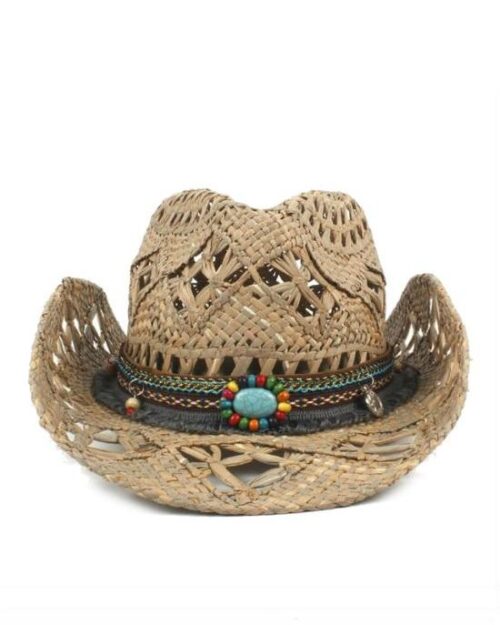 Men's 100% Natural Straw Handmade Cowboy Hat