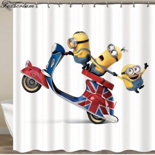 Yellow Mischievous Minions Series Shower Curtains