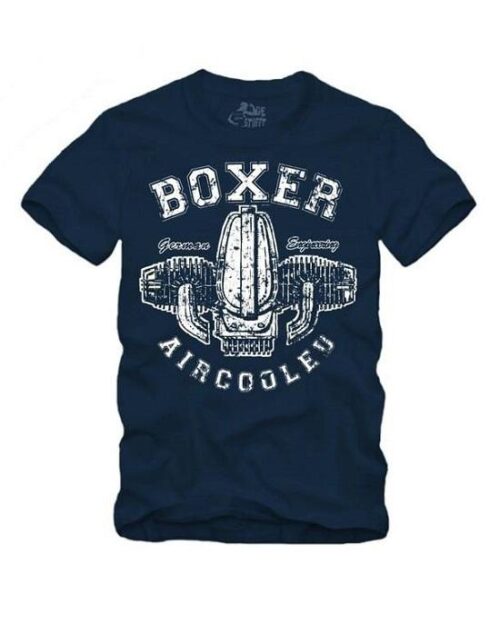 Men's Shirt for Biker with Boxer Aircooled Print in Grey, Black, Red