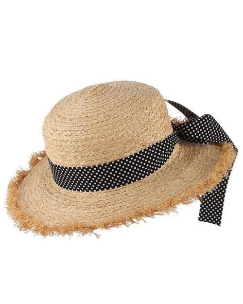 Women's Summer Straw Raffia Woven Ribbon Decor Hat