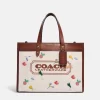 Coach Field Tote 30 With Garden Embroidery Coach Badge