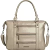 Rampage Triple Zip Satchel Gunmetal