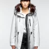 Mackage Chara DXR Down Twill Parka Coat, Light Grey