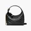 Tory Burch Black Kira Chevron Crescent Bag