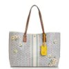 Tory Burch Gemini Link Canvas Tote floral Applique