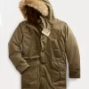RRL Men's Green Shearling-Trim Down Parka