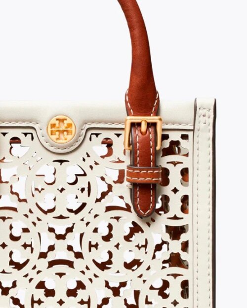 Tory Burch T Monogram Laser-Cut Mini Tote
