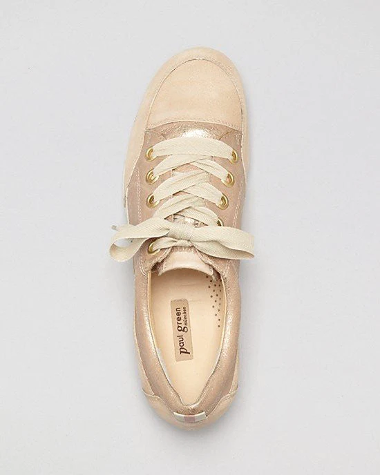 Paul Green Lace Up Sneakers - Posh Metallic-PAUL GREEN-Fashionbarn shop