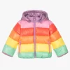 Stella McCartney Girls Rainbow Puffer Coat