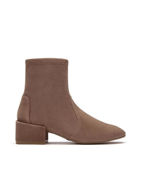 Stuart Weitzman Accordion Brown Suede Bootie