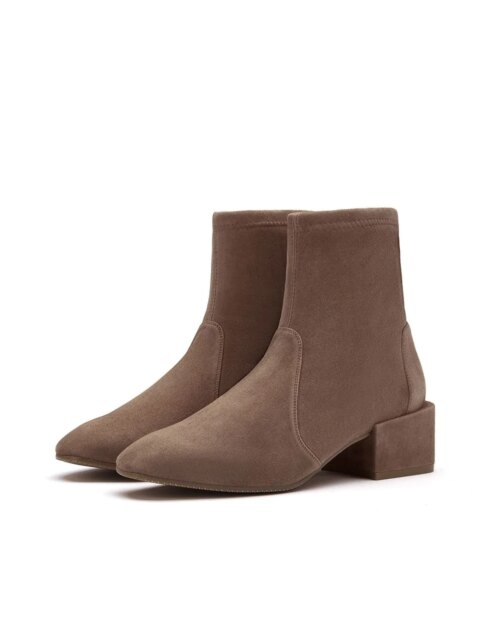 Stuart Weitzman Accordion Brown Suede Bootie