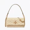 Tory Burch New Cream Kira Chevron Small Flap Shoulder Bag