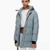 Aritzia The Super Puff™ Blue Mid-Length Goose-Down Puffer Jacket
