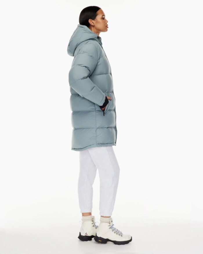 Aritzia The Super Puff™ Blue Mid-Length Goose-Down Puffer Jacket