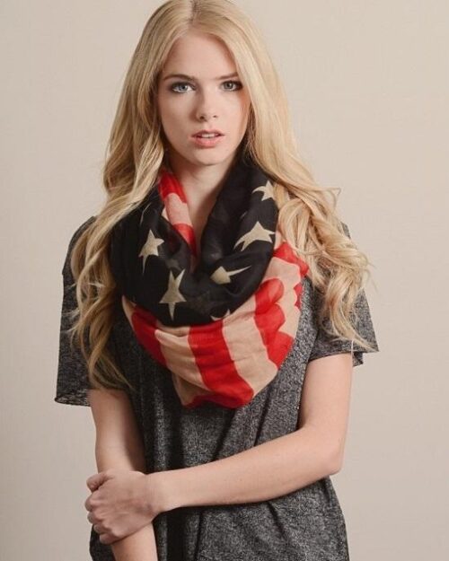 Collection XIIX Distressed Flag Infinity Scarf