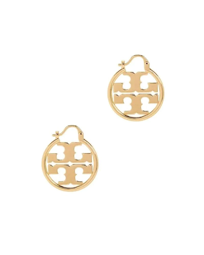 Tory Burch Miller Enamel Small Hoop Earring, Gold