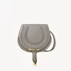 Chloe Marcie Logo-Embossed Crossbody Bag in Grey