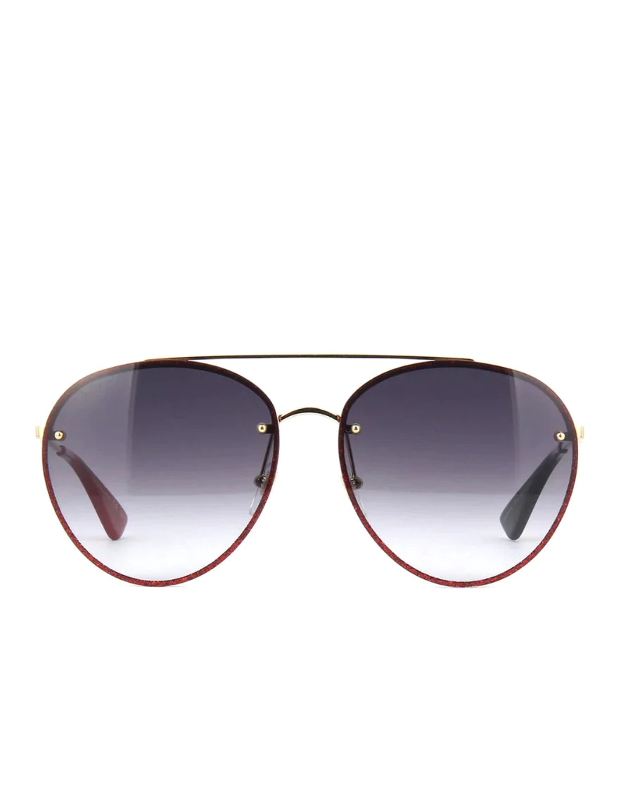 Gucci GG0351s 001 Aviator Round Sunglasses