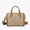 Tory Burch T Monogram Jacquard Barrel, Hazelnut