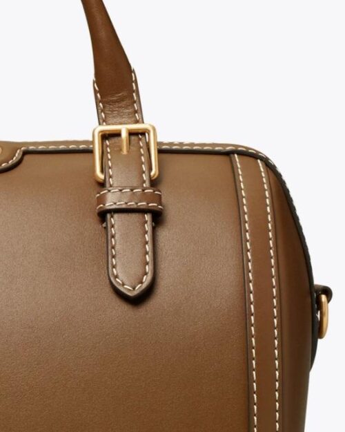 Tory Burch T Monogram Leather Barrel, Moose