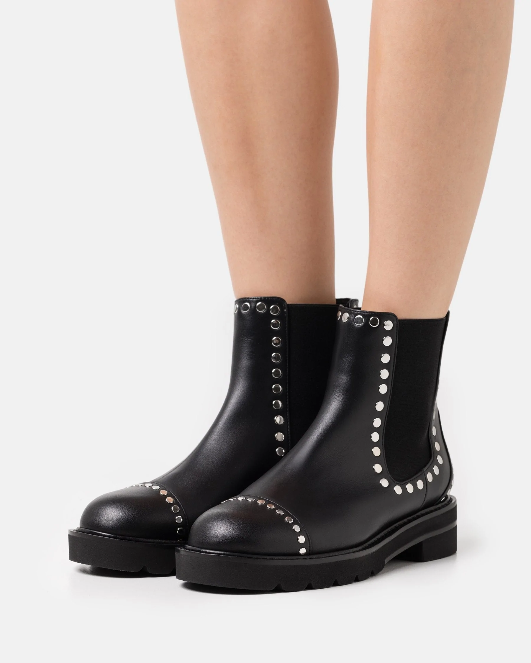 Stuart Weitzman Frankie Lift Studs Ankle Boots